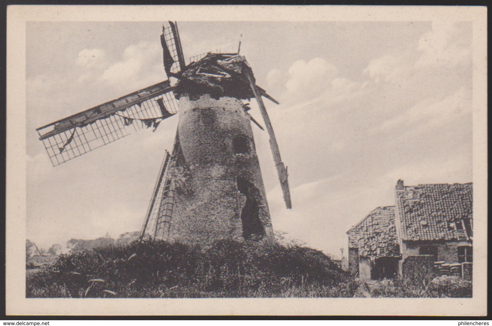 CPA - (Guerre) Wirklichkeitsbilder Vom Weltkrieg - Zerschossene Windmuhle - Guerre 1939-45