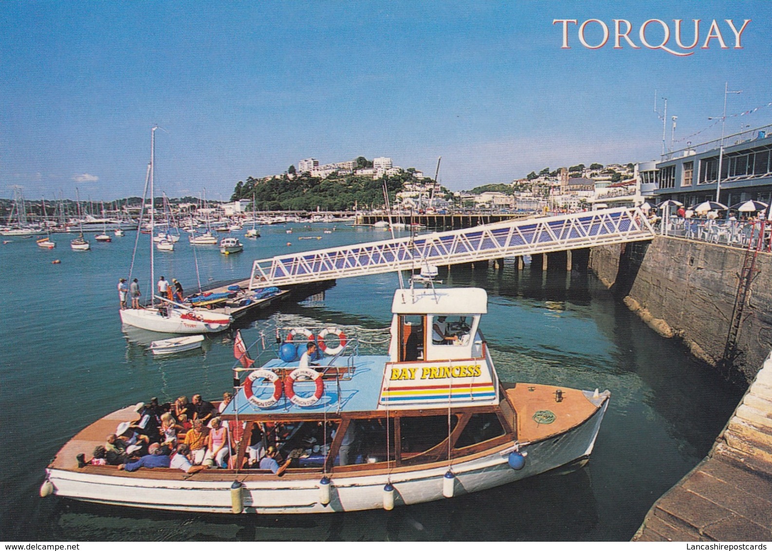 Postcard Torquay Harbour Bay Princess Pleasure Cruiser / Ferry ? In Foreground My Ref  B23780 - Torquay