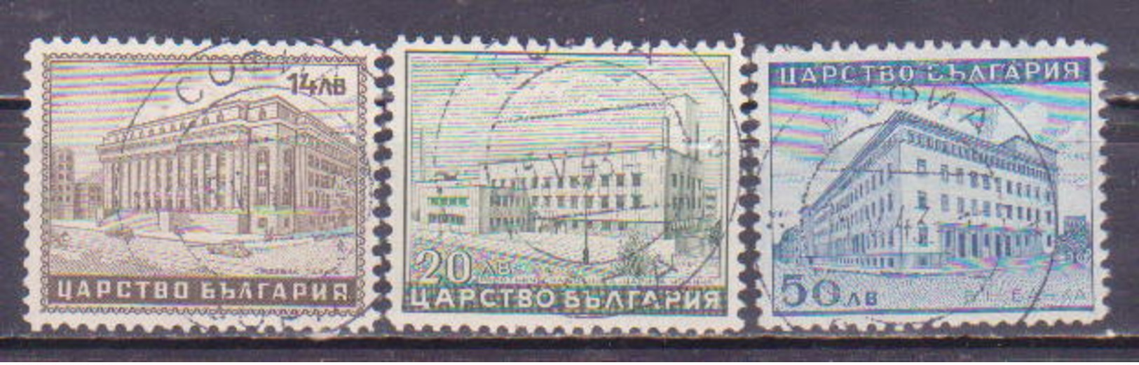 72-862 / BG - 1941  BUILDINGS In SOFIA  Mi 429/31 O - Usados