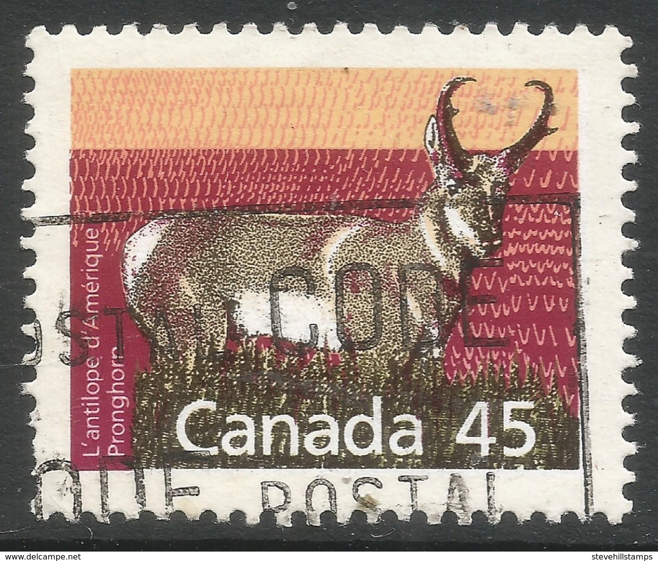 Canada. 1988 Canadian Mammals And Architecture. 45c Used. SG 1270 - Used Stamps