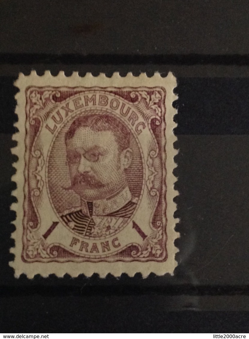 Luxembourg 1908 Grand Duke William IV 1F Purple Mint SG 170 Yv 83 Mi 81 - 1906 William IV