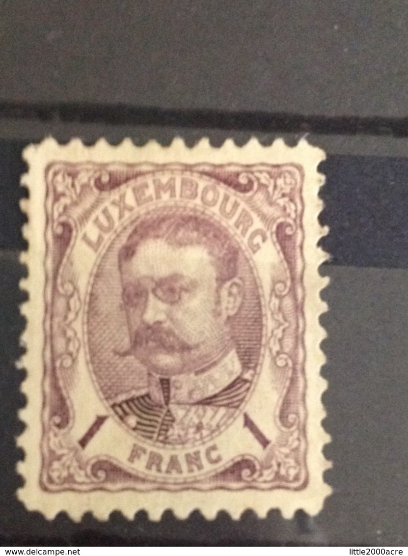 Luxembourg 1908 Grand Duke William IV 1F Purple Mint SG 170 Yv 83 Mi 81 - 1906 William IV