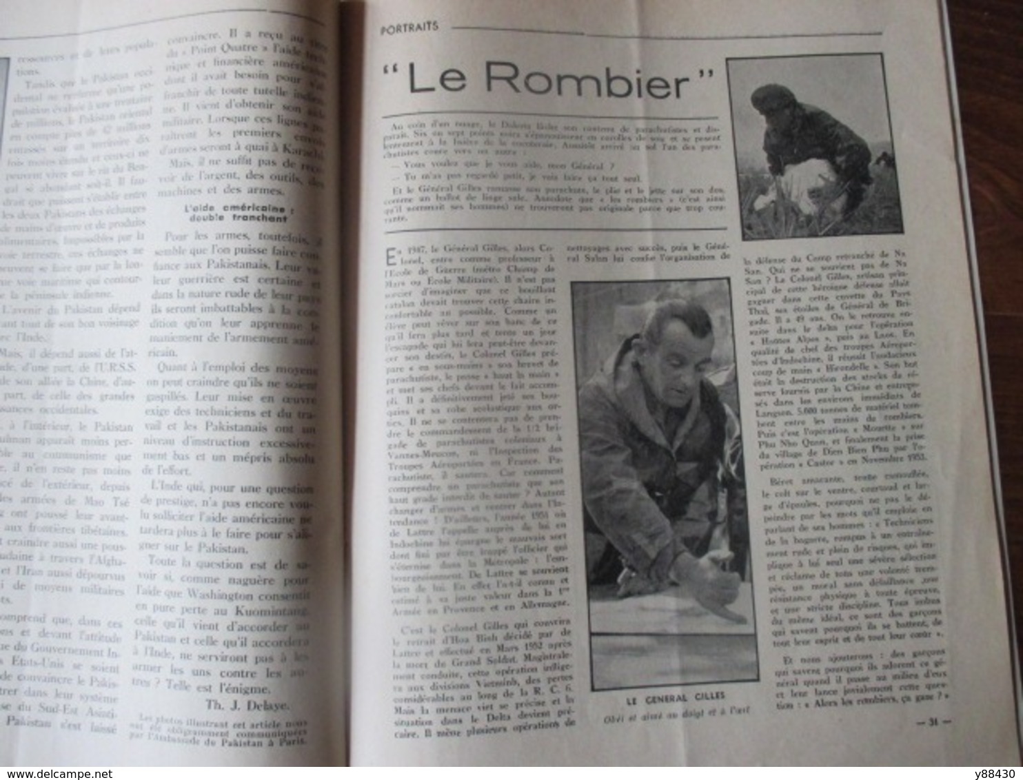 Revue - COMBATTANT D' INDOCHINE - n°29 de 1954 - Guerre d' INDOCHINE de 1946 à 1954 - 50 pages - 24 photos