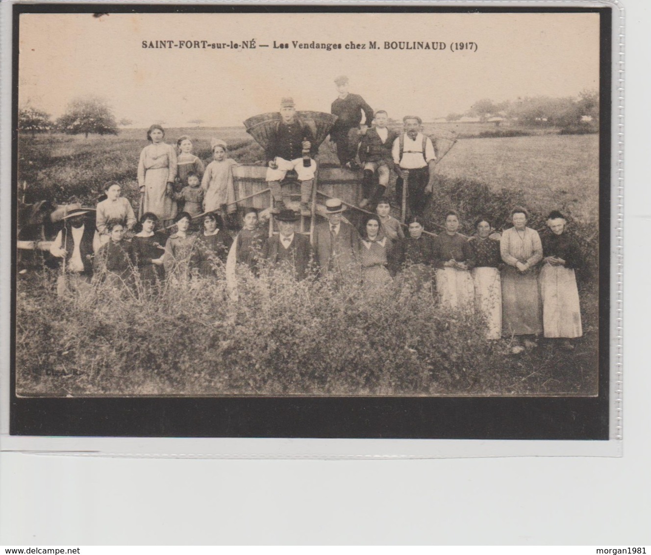 SAINT FORT SUR LE NE   LES VENDANGES CHEZ Mr BOULINAUD  1917 - Autres & Non Classés