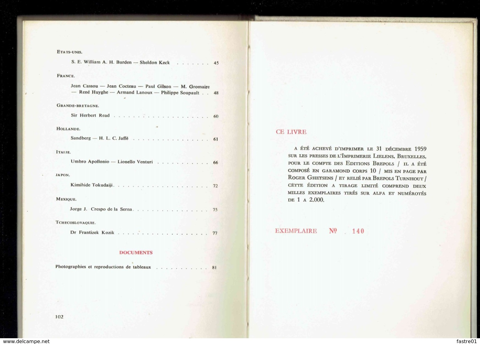 :  HOMMAGE A JAMES ENSOR. 1959.   * Exemplaire Numéroté 140*  *Ouvrage Orné De 17 Illustrations* - Autres & Non Classés