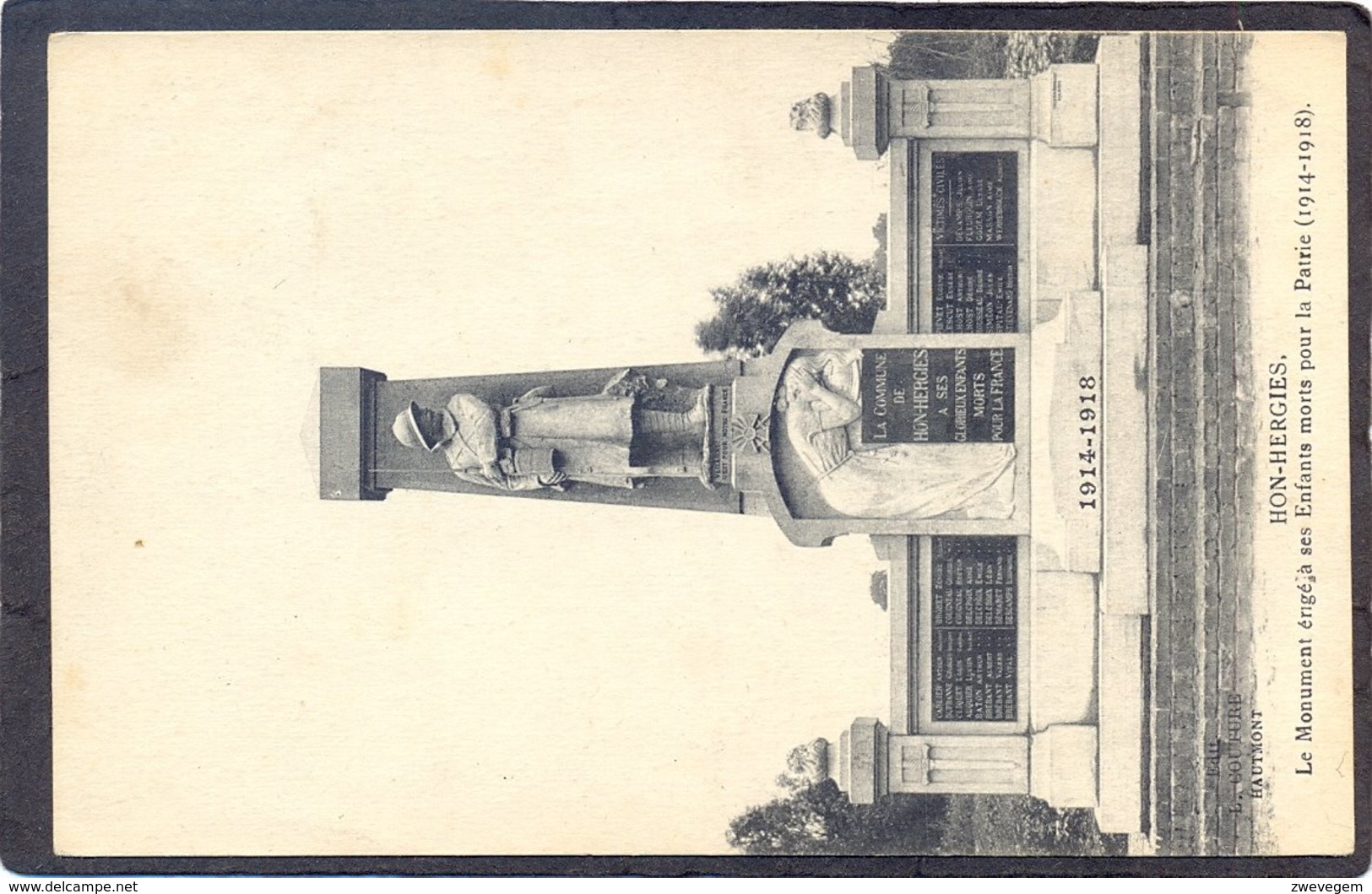 HON-HERGIES - Le Monument érigé à Ses Enfants Morts Pour La Patrie (1914-1918) - Aulnoye