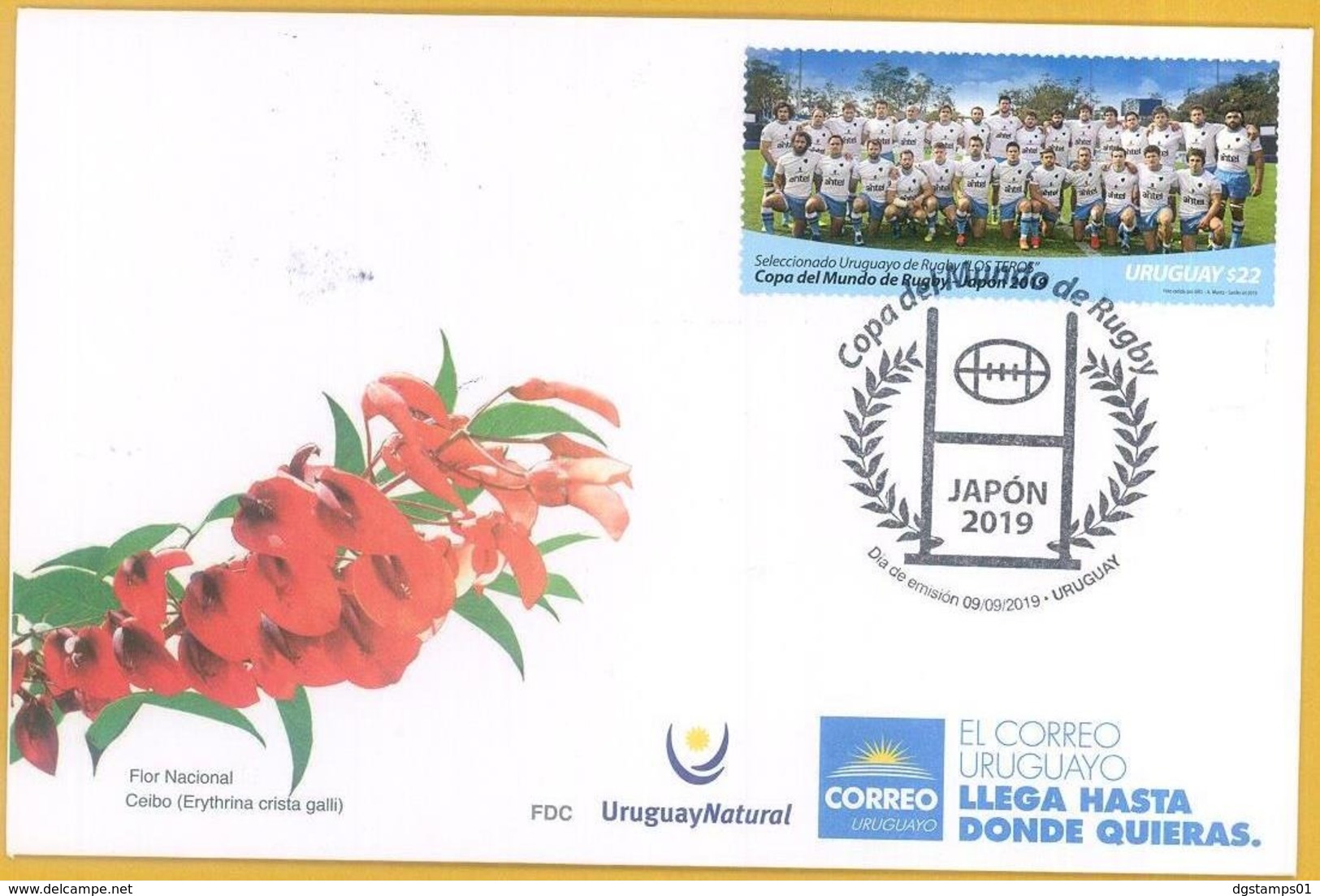 Uruguay 2019 SPD IX Copa Mundial De Rugby En Japon. Equipo Uruguayo Los "Teros" - Rugby