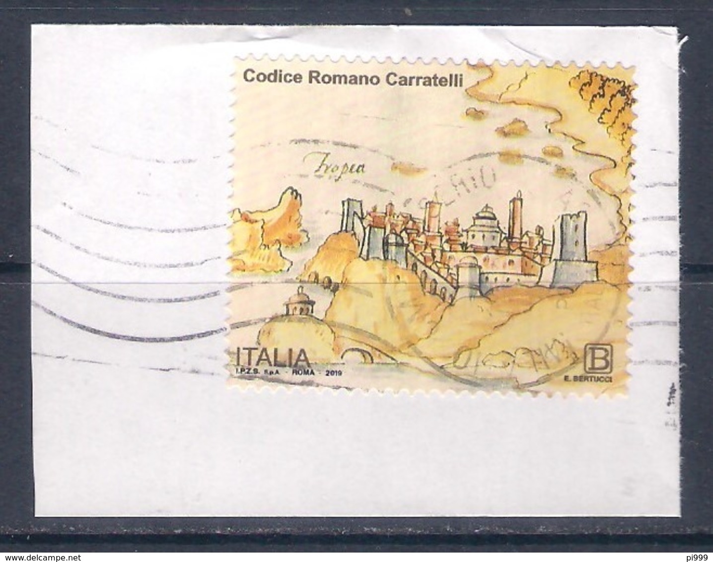 Italia [Storia Postale] • Valore Del 2019 (Codice Romano Carratelli) Su Frammento - As Scan - 2011-20: Storia Postale