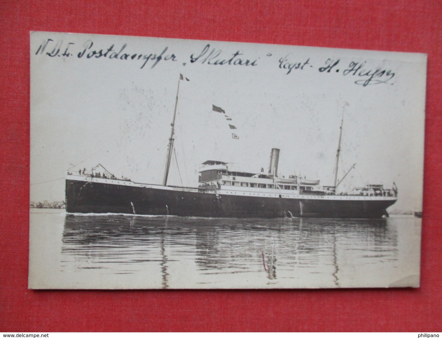 RPPC  S.S.  Skutari  Nord-deutscher Lloyd    Ref 3638 - Piroscafi