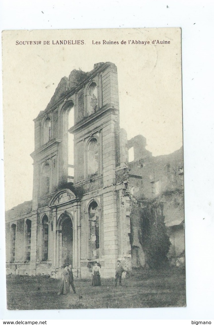 Souvenir De Landelies Ruines Abbaye D'Aulne ( Cliché Lagouge Thuin - RARE ) - Montigny-le-Tilleul
