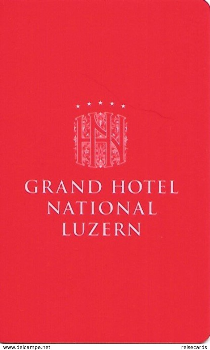 Switzerland: Grand Hotel National Luzern - Hotelkarten