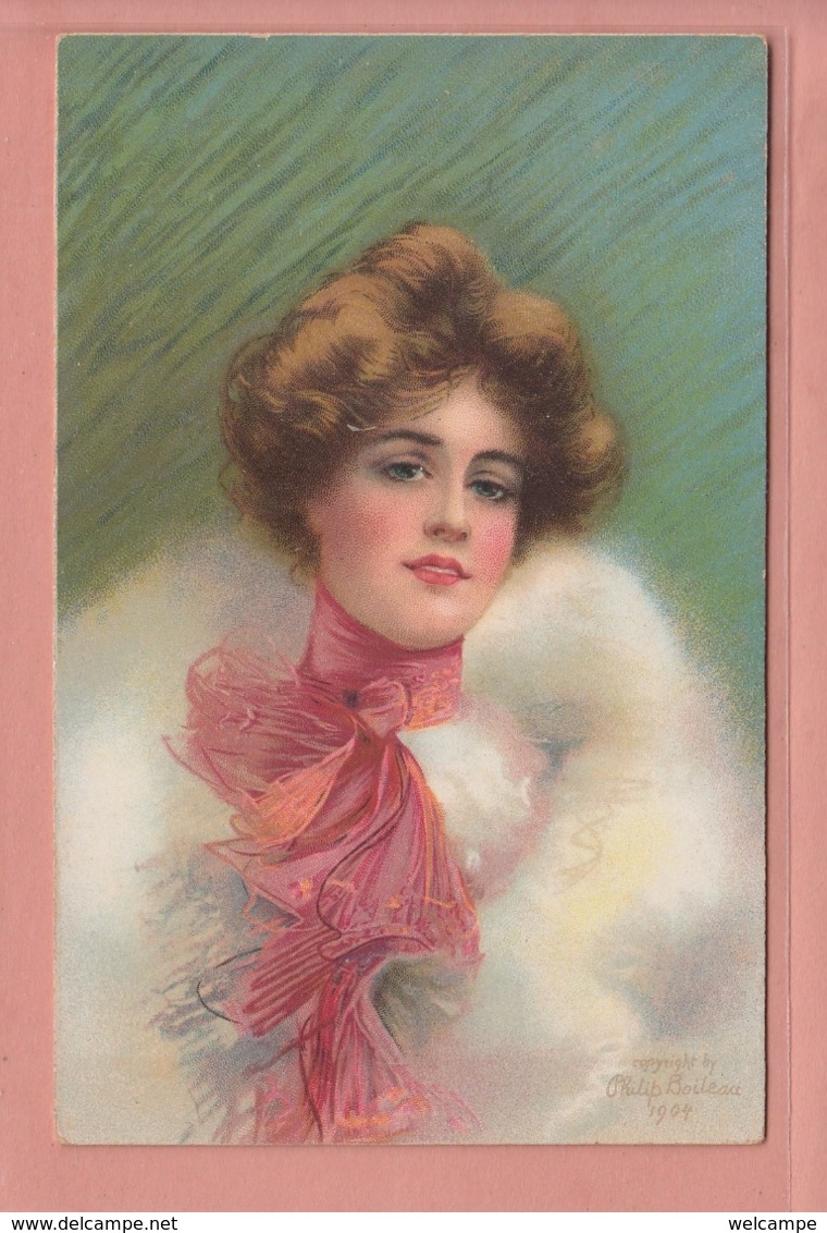 OLD POSTCARD -  GLAMOUR WOMAN - RARE PHILIP BOILEAU ITEM  - PRINTED GERMANY NKG 8013 - Boileau, Philip