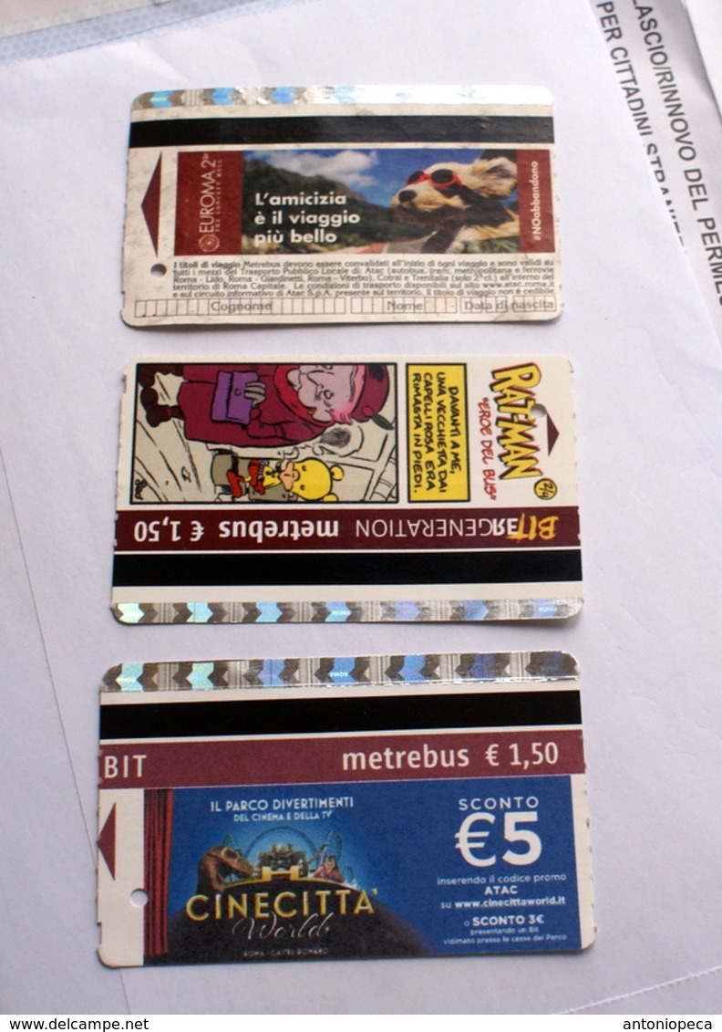 ITALY 2019 ROME METRO 3 TICKETS - Europa