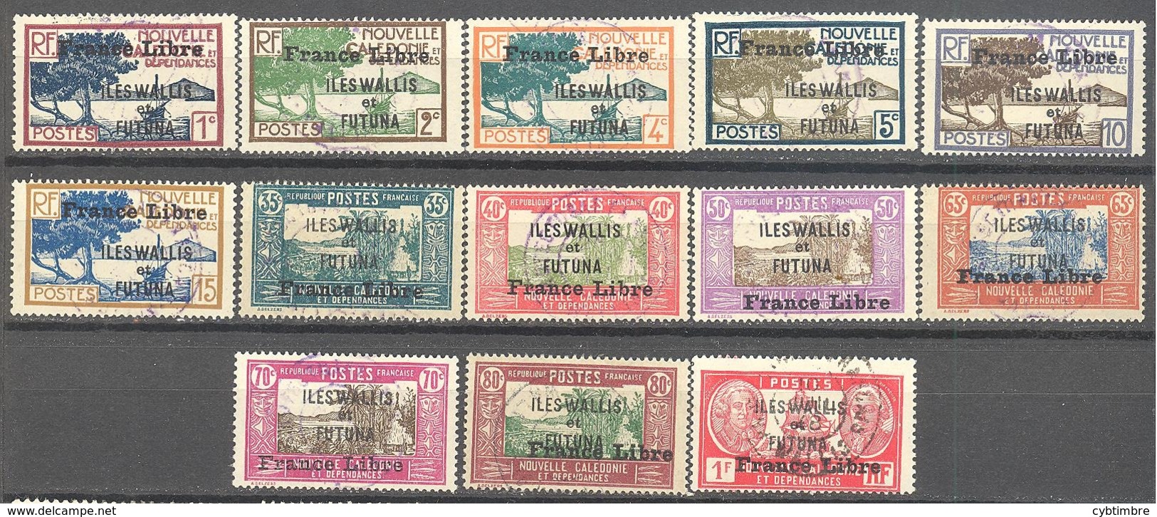 Wallis Et Futuna: Yvert N° 92/115; 13 Valeurs Série "France Libre" - Gebraucht