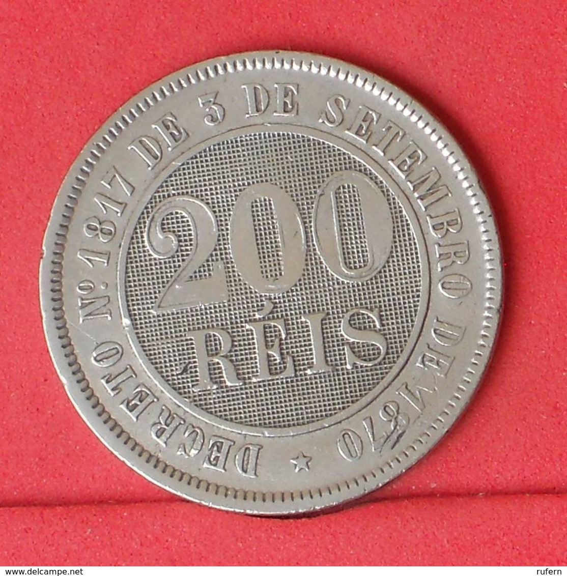 BRAZIL 200 REIS 1887 -    KM# 484 - (Nº31195) - Brazilië