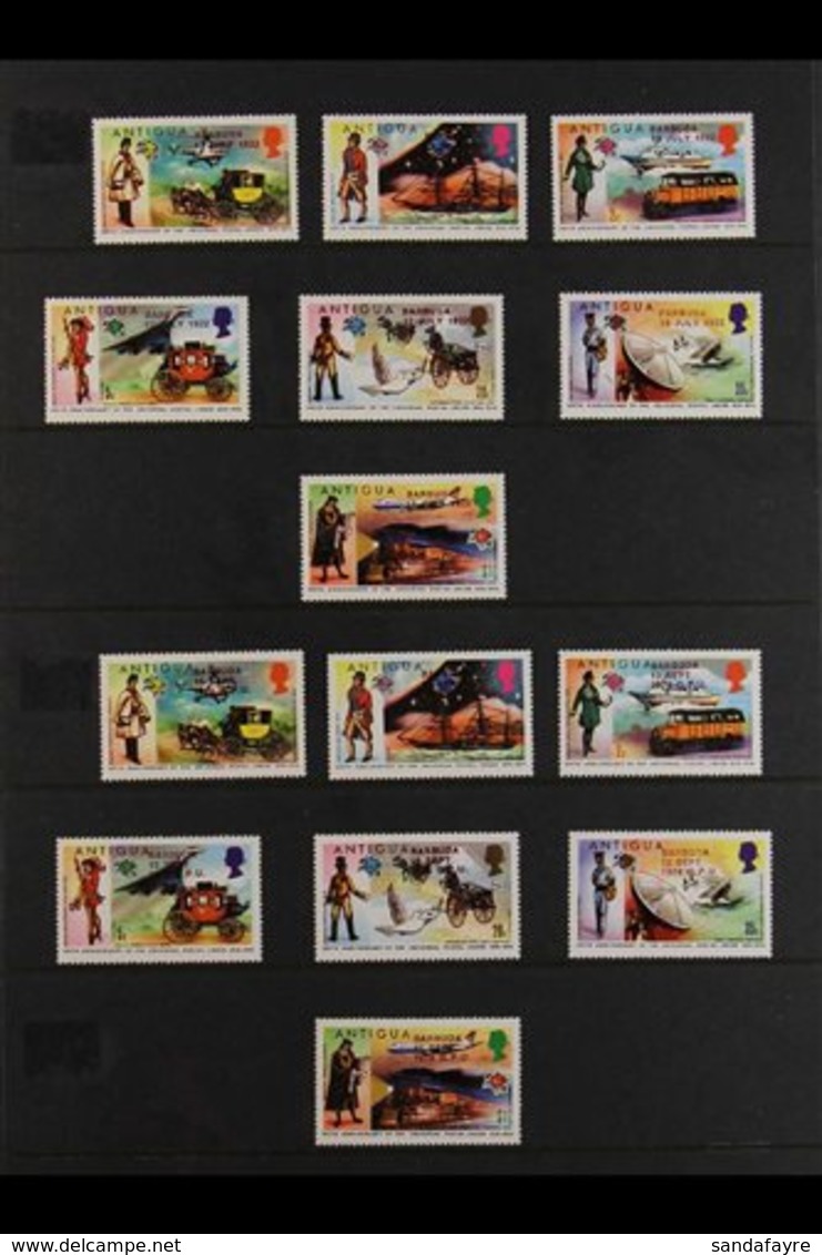 RAILWAYS ON STAMPS BRITISH WEST INDIES 1970's To 1990's All Different Never Hinged Mint Collection Of Stamps (mostly In  - Sin Clasificación