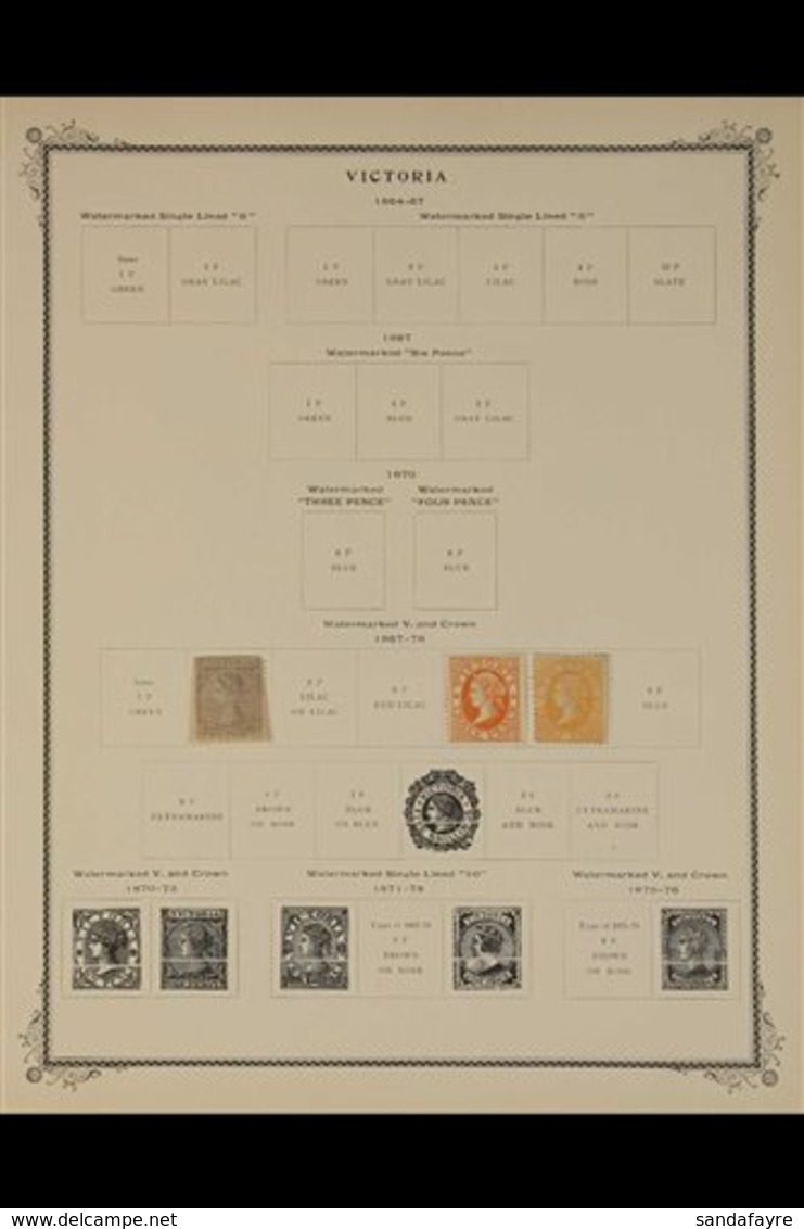 VICTORIA 1867-1899 MINT COLLECTION On Printed Pages. Note 1867-81 2d And 3d (2 Shades); 1885-95 ½d, 3d And 8d; 1886-96 R - Other & Unclassified