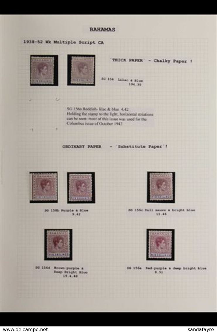 1937-52 SEMI SPECIALIZED MINT KGVI COLLECTION. An Interesting Mint & Never Hinged Mint Collection Presented On Interleav - Otros & Sin Clasificación