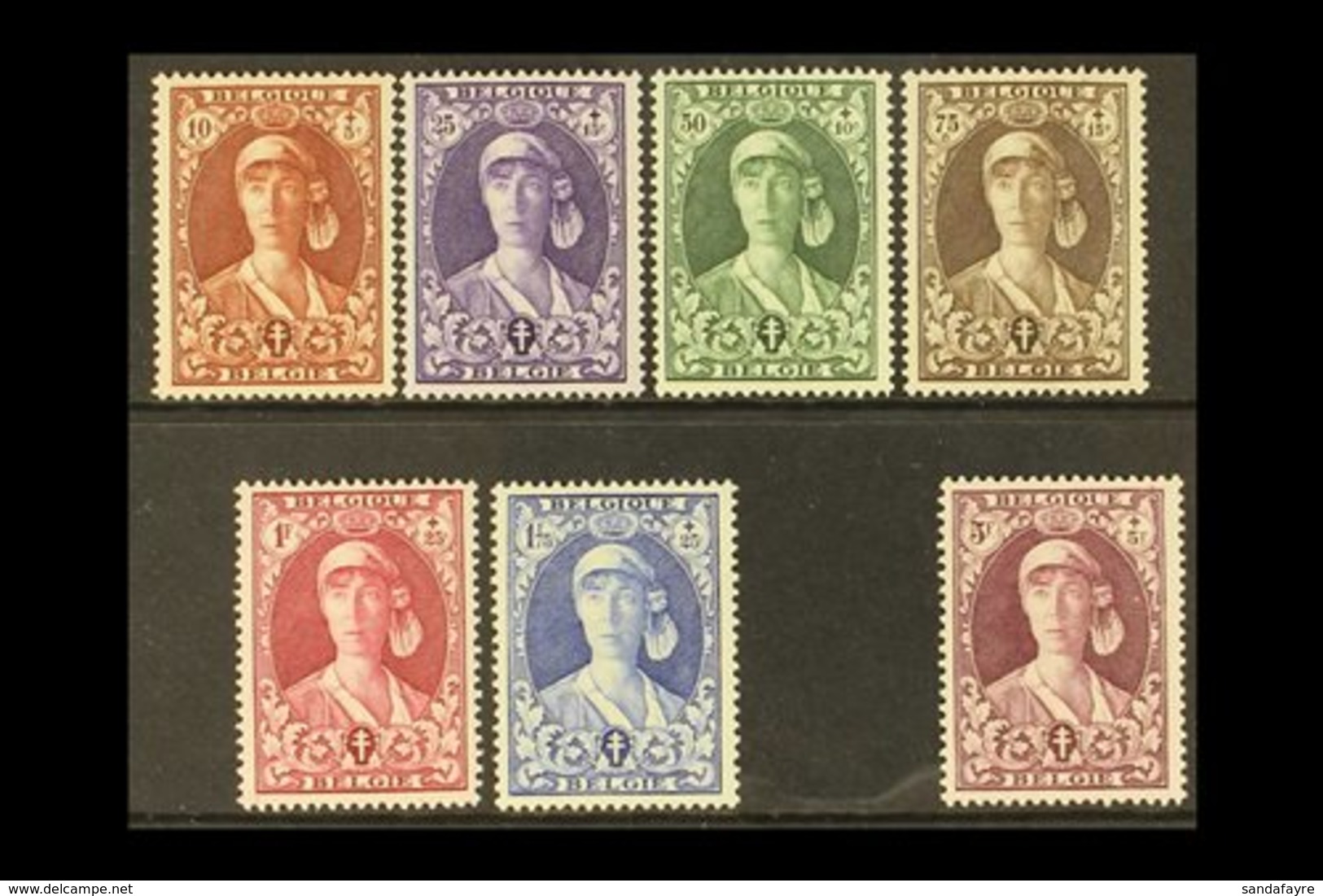 1931 Anti-tuberculosis Fund Complete Set (SG 593/99, Michel 315/21, COB 326/32), Never Hinged Mint . (9 Stamps) For More - Other & Unclassified