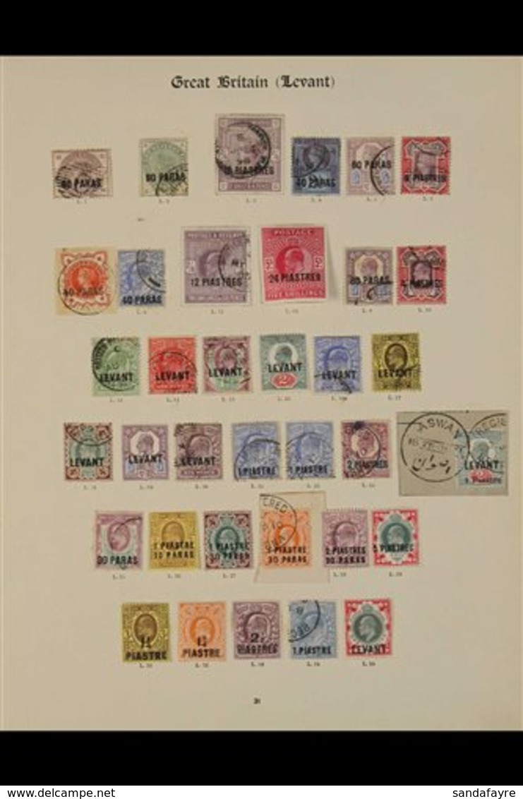 1885 - 1921 TREMENDOUS COLLECTION ON "IMPERIAL" PAGES Mint & Used With All Spaces Filled, Includes The 1893 40pa On ½d ( - British Levant