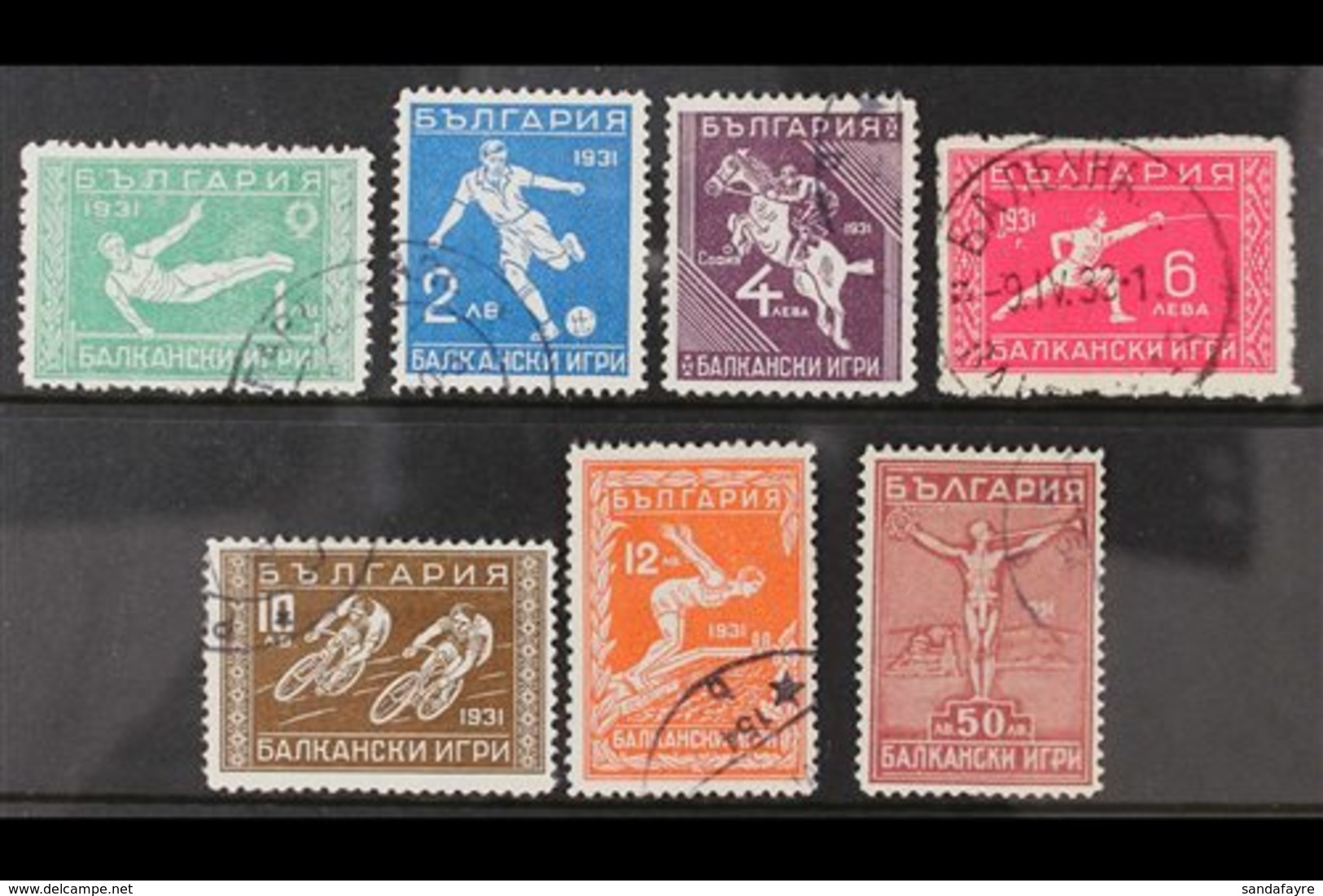 1933 Balkan Olympics Set Complete, Michel 252/58 (SG 326/32), Very Fine Used (7 Stamps) For More Images, Please Visit Ht - Autres & Non Classés