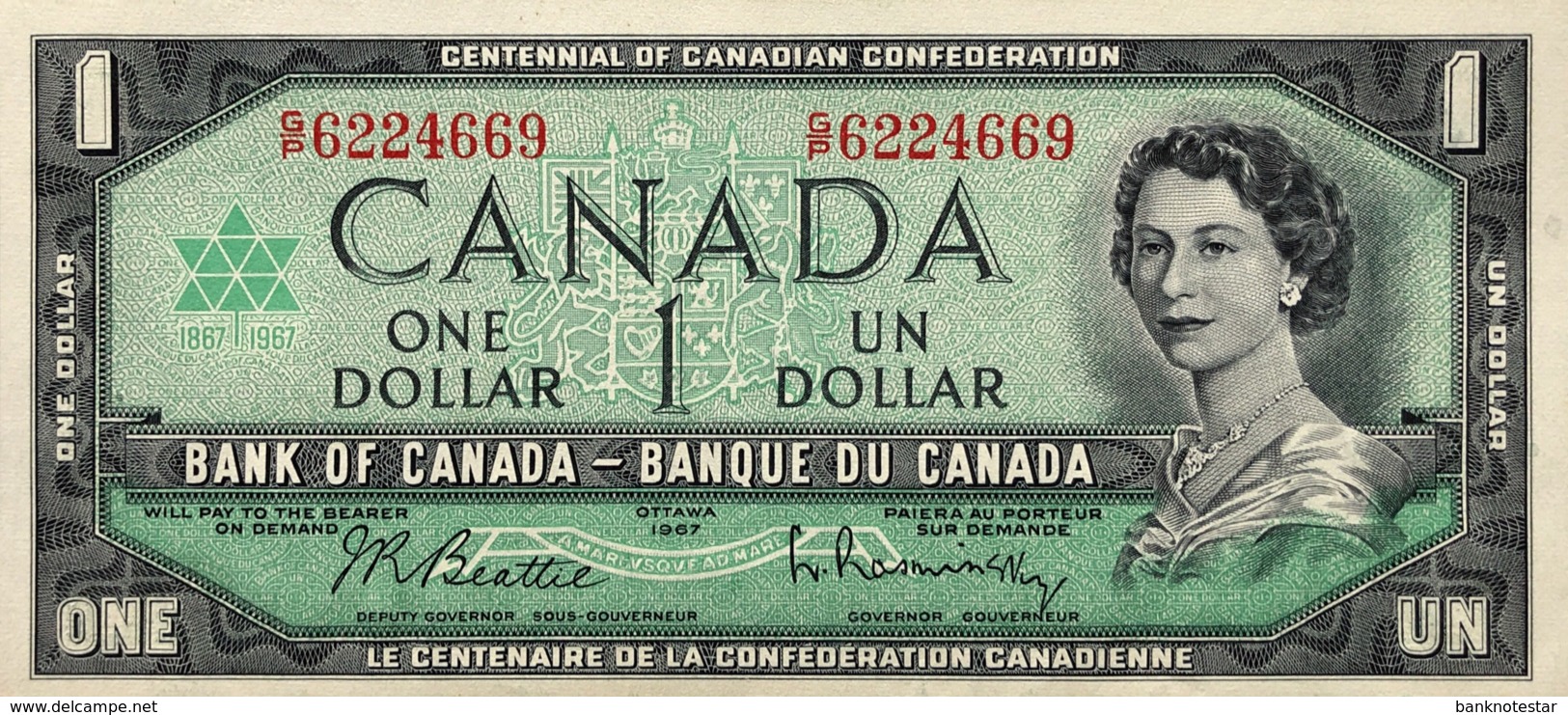 Canada 1 Dollar, P-84b (1967) - UNC - Canada