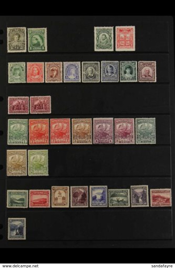 1897-1947 FINE MINT COLLECTION On Leaves, Includes 1897-1918 1c Blue-green, 1911-16 Set (ex 4c & 8c) Incl 15c (x2), 1919 - Other & Unclassified