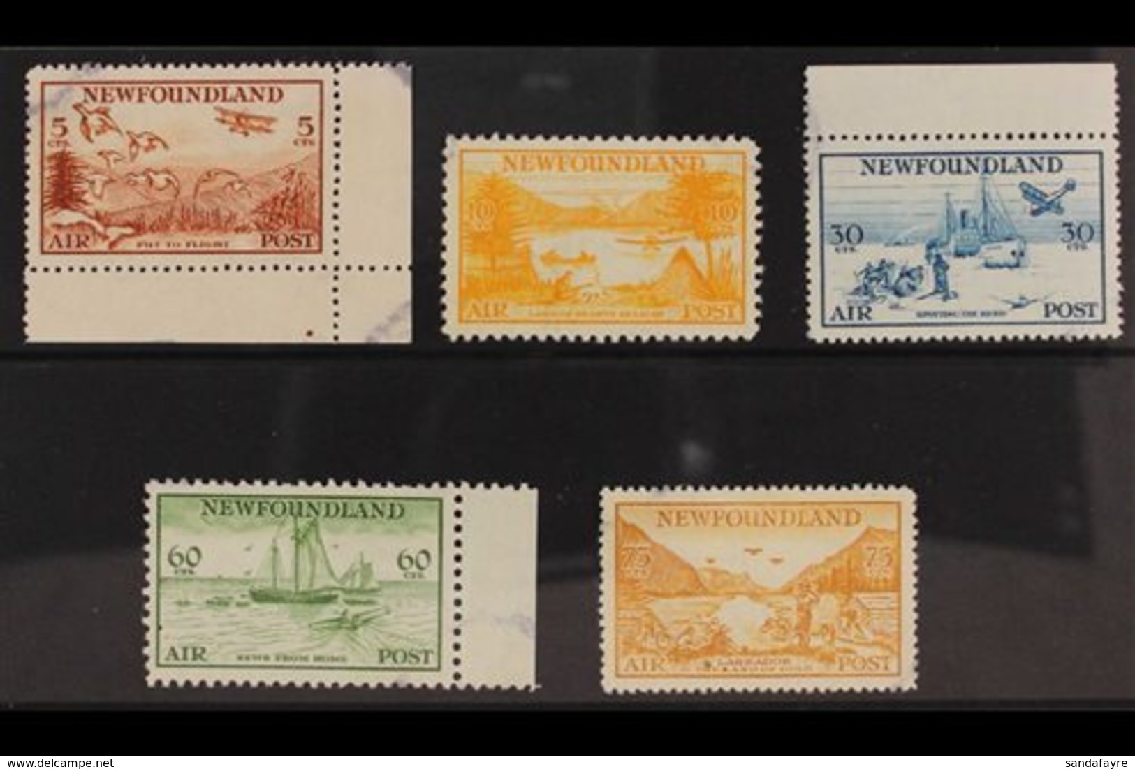 1933 AIR Pictorial Set, SG 230/34, Used With Light Indistinct Cancels, Cat £325 (5 Stamps) For More Images, Please Visit - Other & Unclassified