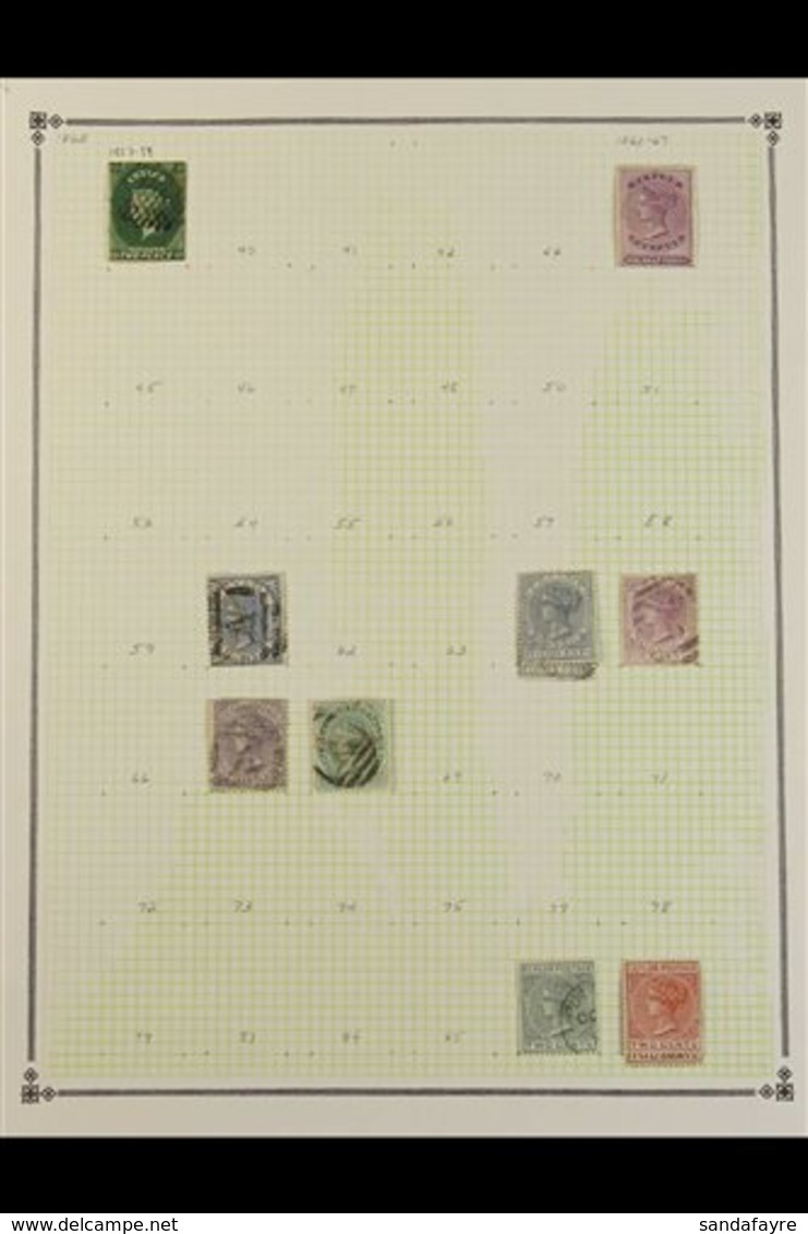 1857-2012 MOSTLY USED COLLECTION On Leaves, Mainly All Different, Includes 1857-59 2d Used (3+ Margins), 1863-66 ½d Mint - Ceilán (...-1947)