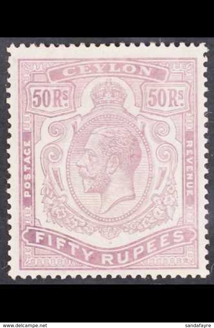 1921-32 50r Dull Purple, Wmk Mult Script CA, SG 358, Mint With Striking Fresh Appearance. A Beauty. For More Images, Ple - Ceylon (...-1947)