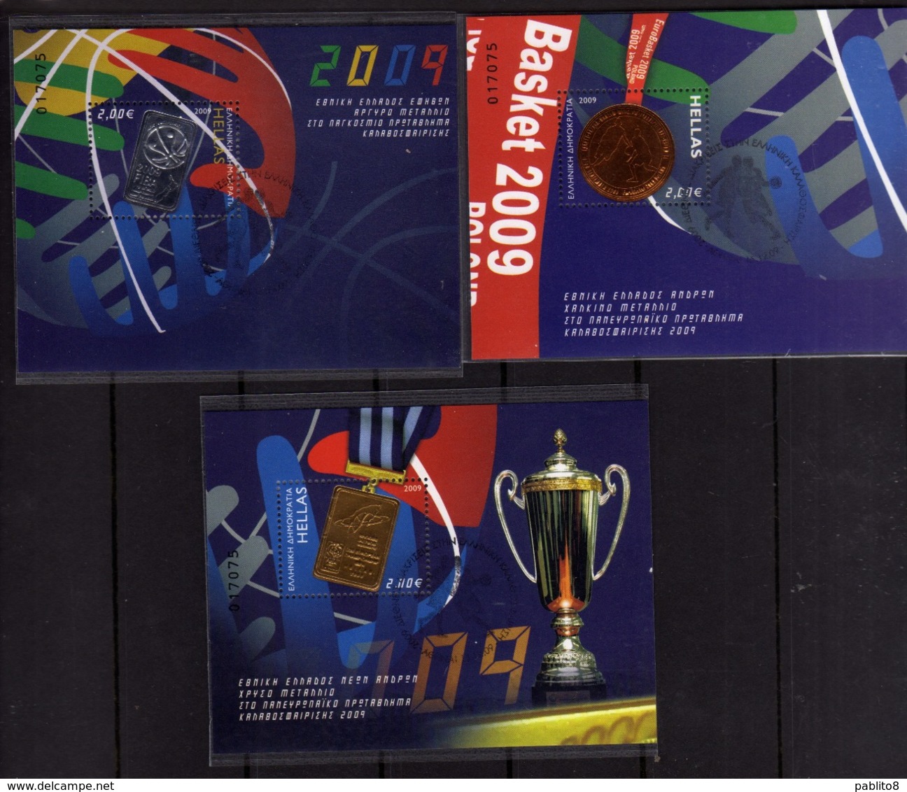 GREECE GRECIA ELLAS 2009 EUROBASKET PALLACANESTRO BLOCK SHEET FOGLIETTO FEUILLET MNH - Blocchi & Foglietti