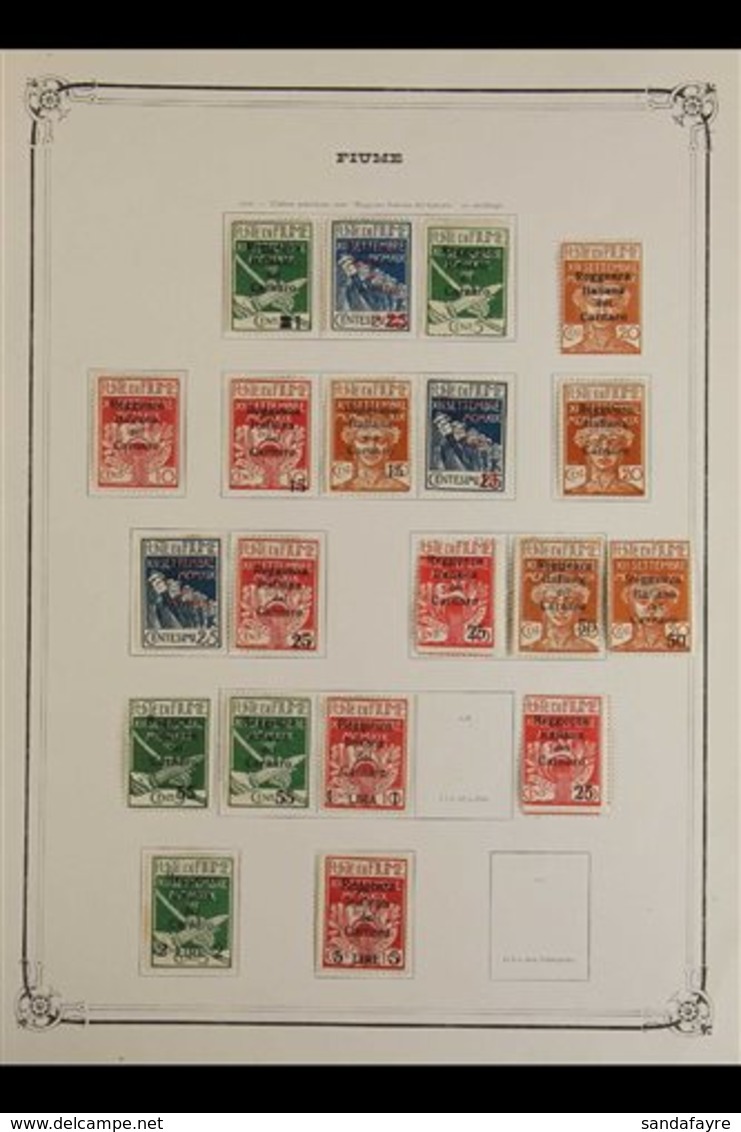 1918-1924 INTERESTING MINT COLLECTION Presented On Pages, Includes 1918-19 Overprints With Twenty One Different Blocks O - Fiume