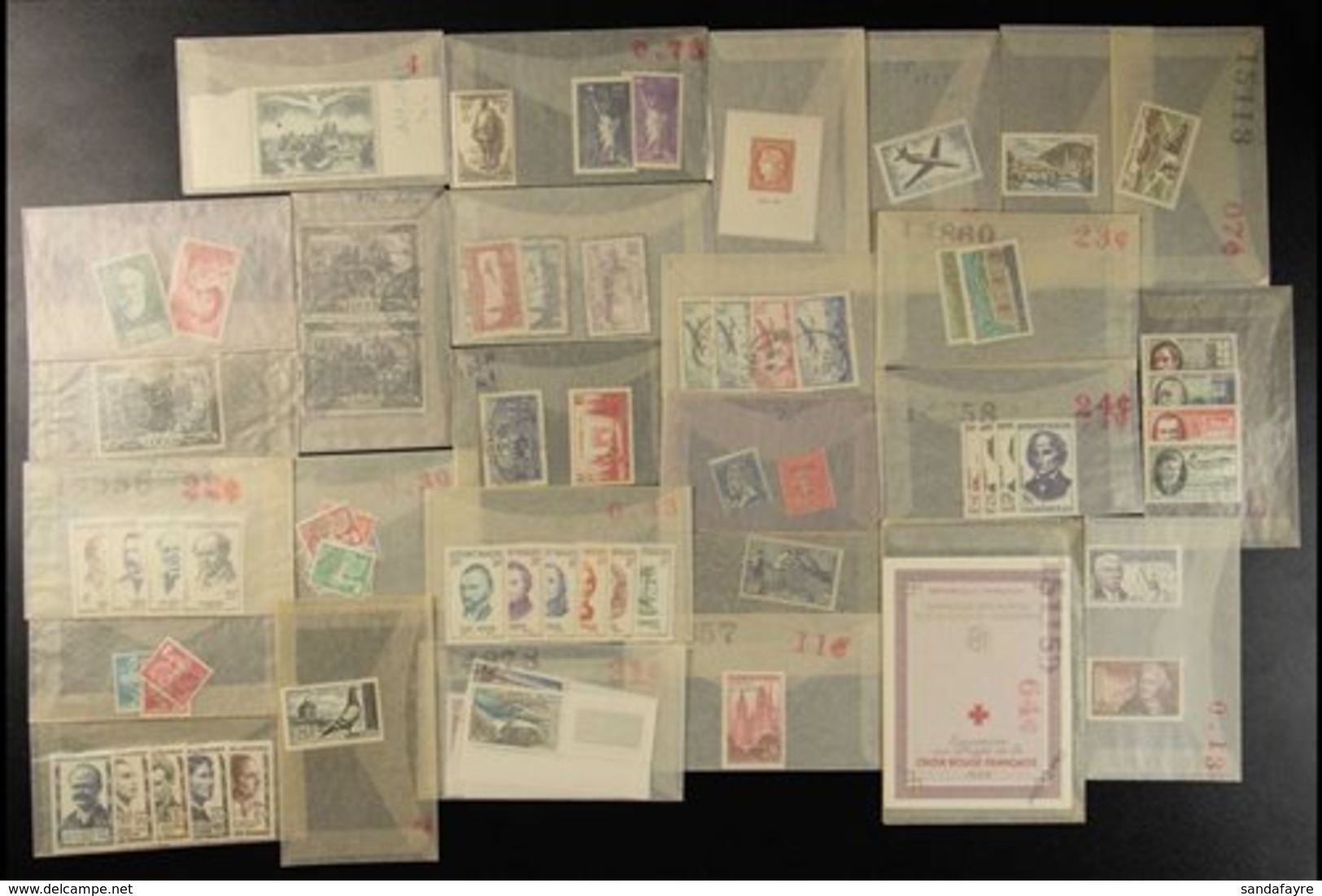 1930-1960  SMALL PACKET HOARD. Mostly Never Hinged Mint Mainly All Different Stamps In Glassine Packets, Includes 1930 " - Autres & Non Classés