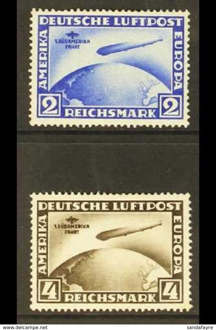 1930 Air First South American Flight Of Graf Zeppelin Complete Set (Michel 438/39, SG 456/457a), Fine Mint, A Few Shorti - Other & Unclassified