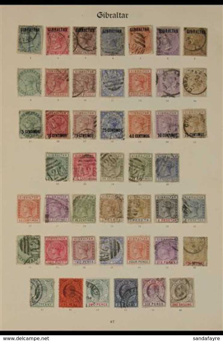 1886 - 1929 TREMENDOUS COLLECTION ON "IMPERIAL" ALBUM PAGES. Chiefly Used And Complete Apart From The 1925 £5 Stamp; Not - Gibraltar