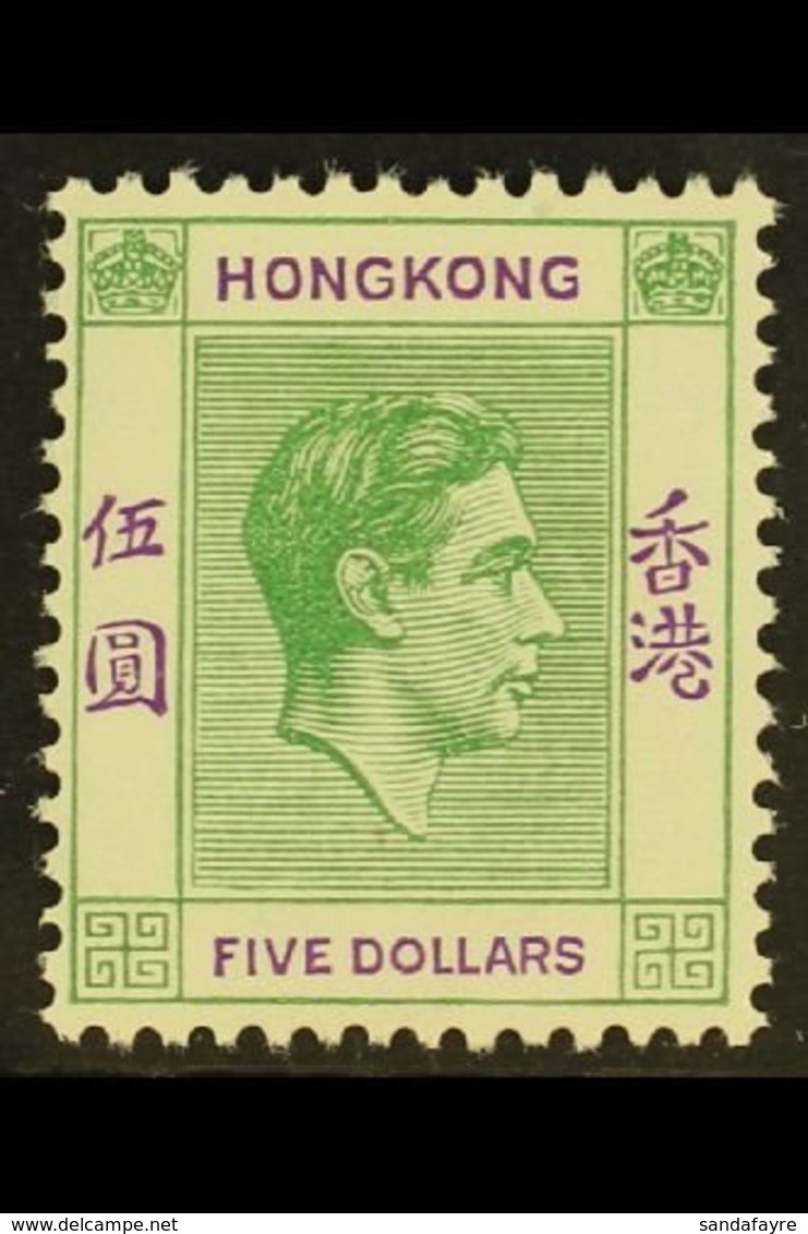 1938 $5 Yellowish Green And Violet, Geo VI, SG 160a, Very Fine And Fresh Mint. For More Images, Please Visit Http://www. - Altri & Non Classificati