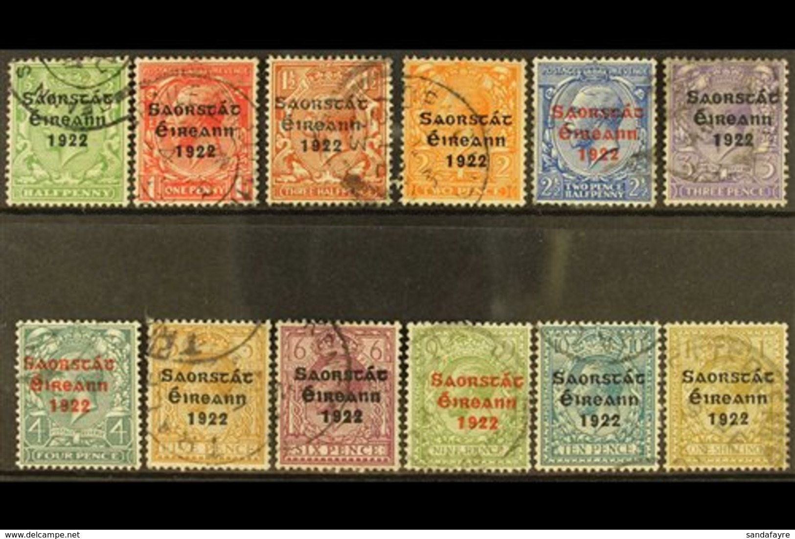 1922-23 Set To 1s, SG 52/63, Fine Cds Used. (12) For More Images, Please Visit Http://www.sandafayre.com/itemdetails.asp - Other & Unclassified