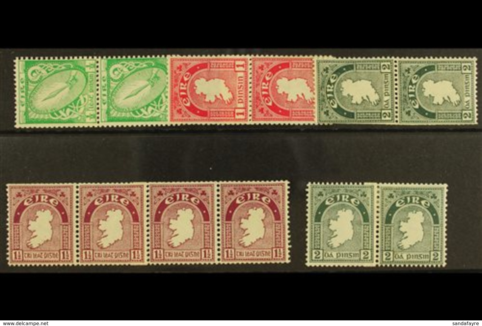 1934 COIL JOIN PAIRS Vertical ½d, 1d And 2d, Horizontal 1½d (strip Of 4) And 2d, Fine Mint. (5 Items) For More Images, P - Other & Unclassified