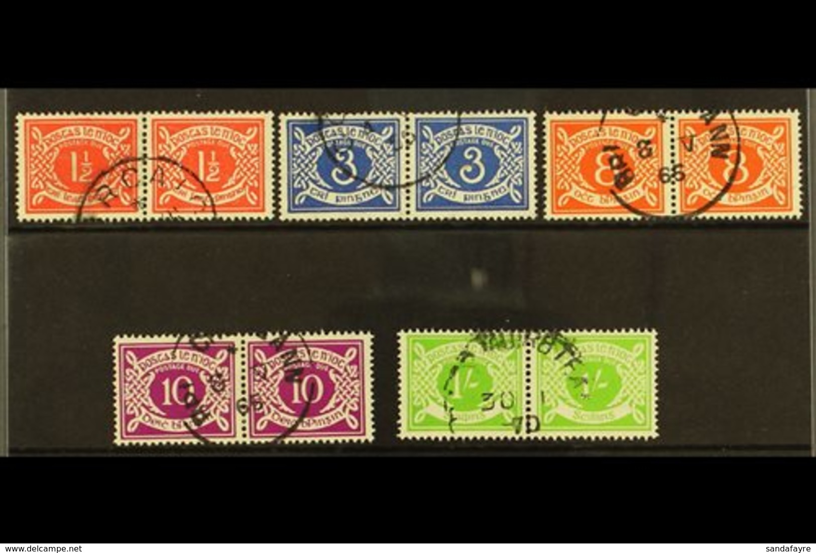 1940-70 POSTAGE DUE 1½d, 3d, 8d, 10d And 1s, Between SG D7/14, Fine Cds Used Horizontal Pairs. (5) For More Images, Plea - Otros & Sin Clasificación