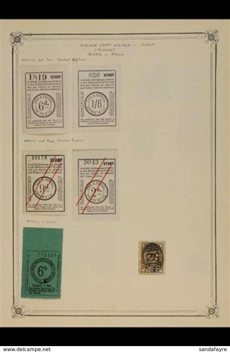 RAILWAY, NEWSPAPER AND PARCEL STAMPS. A Mint And Used Collection On Old Album Pages, Including Some Scarcer Stamps. With - Other & Unclassified