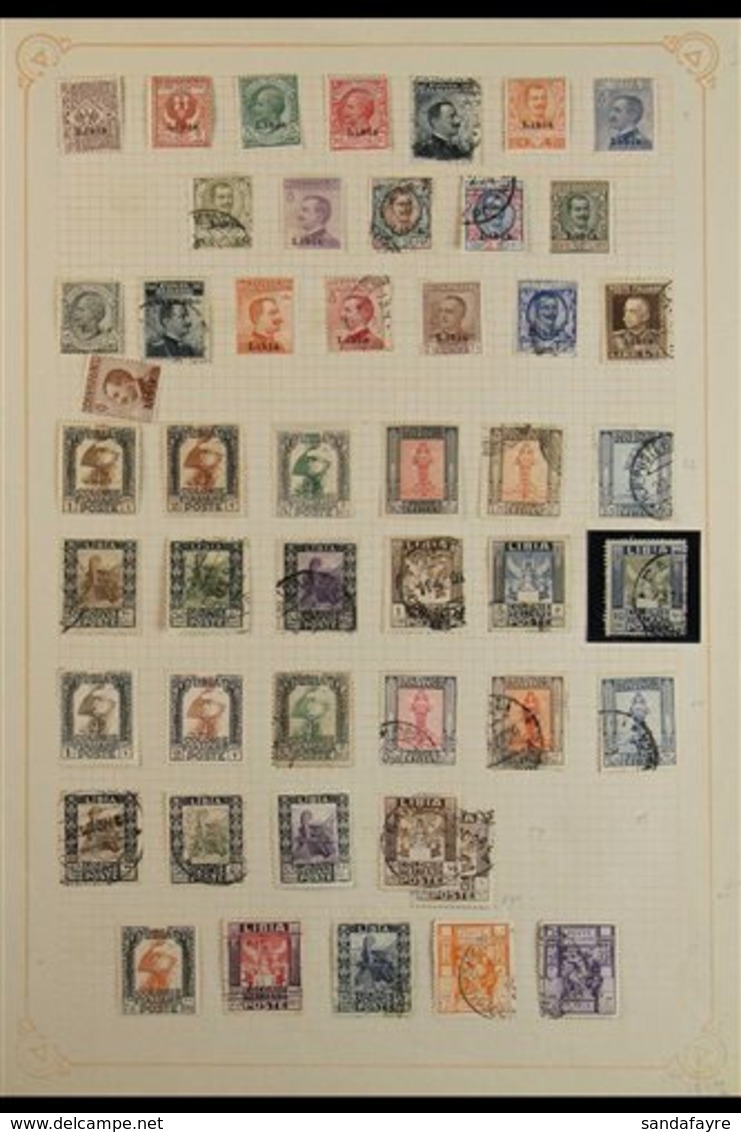 LIBYA 1912 - 1941 Extensive Mint And Used Collection On Pages With 1912 Overprint Values To 10L Incl 5L Fine Used, 1915  - Other & Unclassified