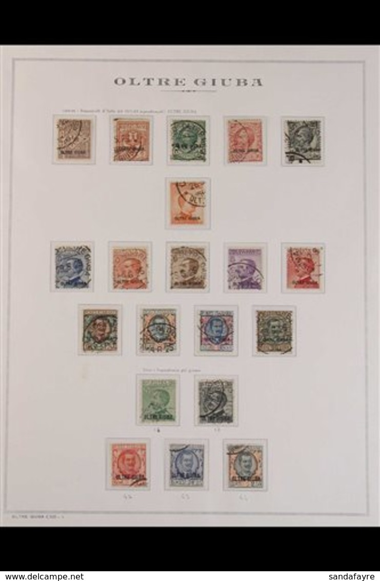 OLTRE GIUBA (JUBALAND) 1925-1926 FINE USED COLLECTION On Hingeless Pages, All Different, Complete For The Basic Postage  - Otros & Sin Clasificación