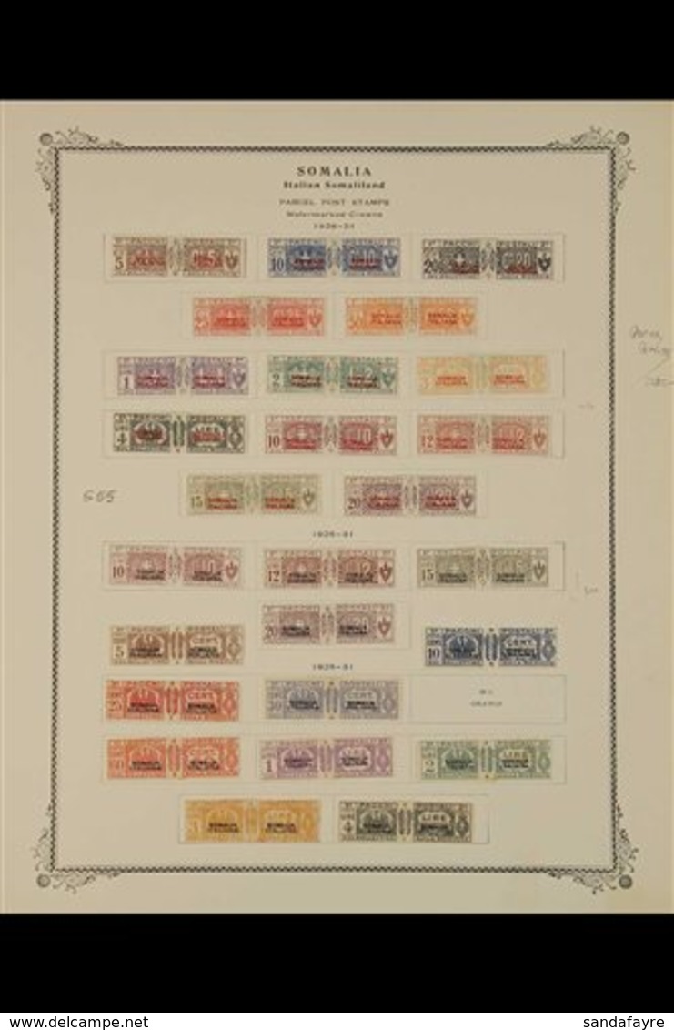 SOMALIA PARCEL POST. 1926-1938 VERY FINE MINT COLLECTION Presented As Pairs On A Two Album Pages. Includes The 1926 "Som - Other & Unclassified