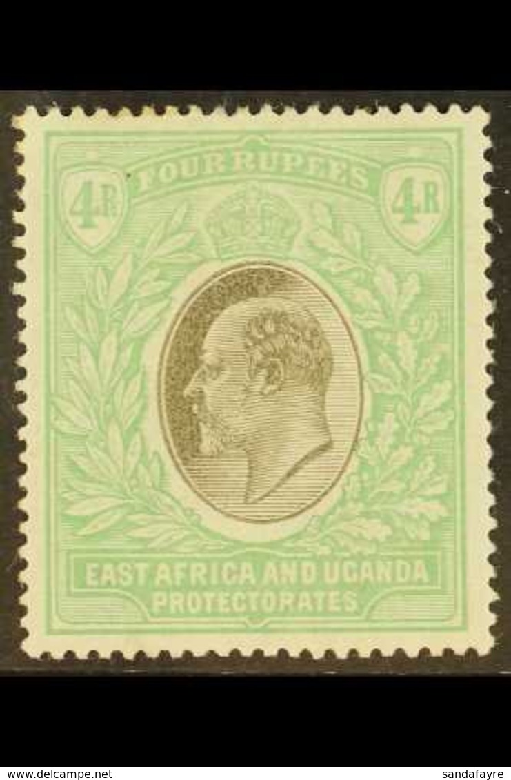 EAST AFRICA AND UGANDA PROTECTORATES 1903-04 (wmk Crown CC) KEVII 4R Grey And Emerald-green, SG 12, Very Fine Mint. For  - Vide