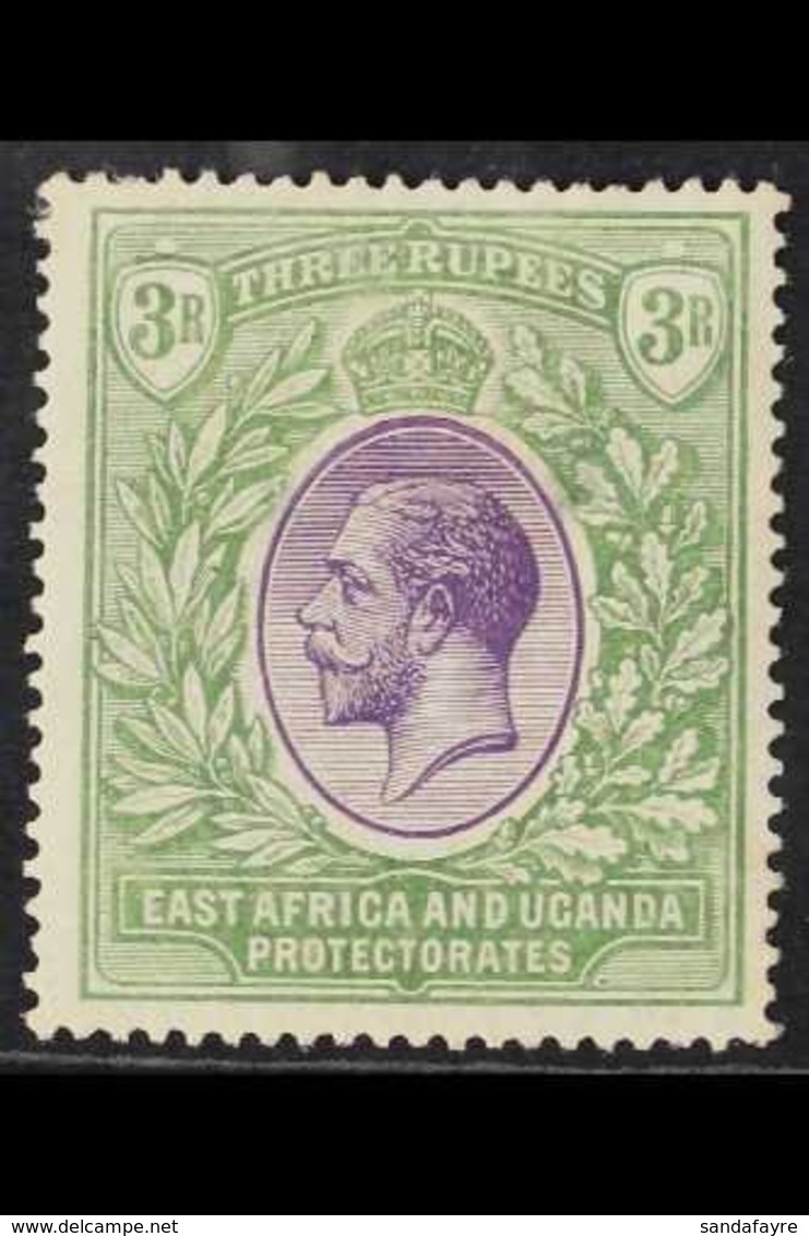 EAST AFRICA AND UGANDA 1921 3r Violet And Green, Wmk Script, SG 73, Fine Mint, Heavyish Hinge. For More Images, Please V - Vide