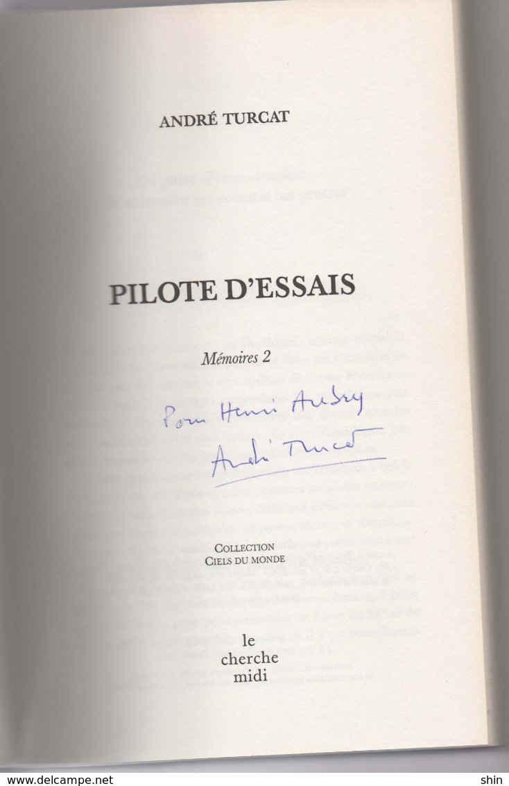 CONCORDE Livre Dédicacé Par André Turcat - Gesigneerde Boeken