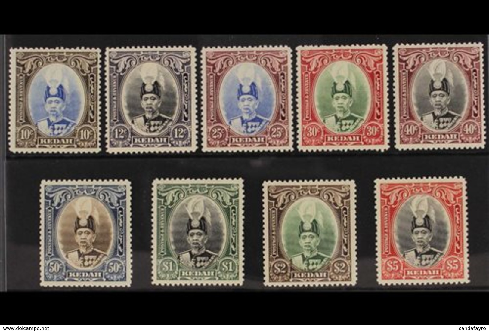 KEDAH 1937 Sultan Definitives Complete Set, SG 60/68, Very Fine Never Hinged Mint. Scarce Thus! (9 Stamps) For More Imag - Other & Unclassified