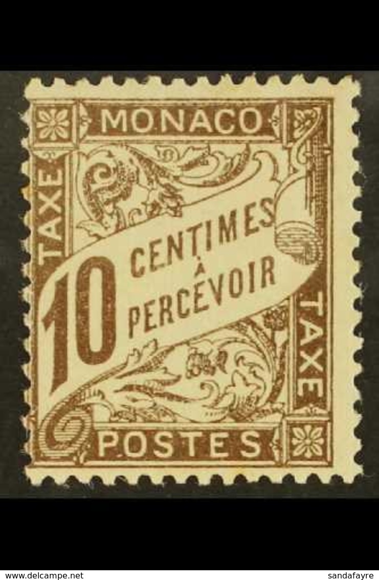 POSTAGE DUE 1905-09 10c Brown, Yvert 4, Mi 7, Very Fine Mint. For More Images, Please Visit Http://www.sandafayre.com/it - Other & Unclassified
