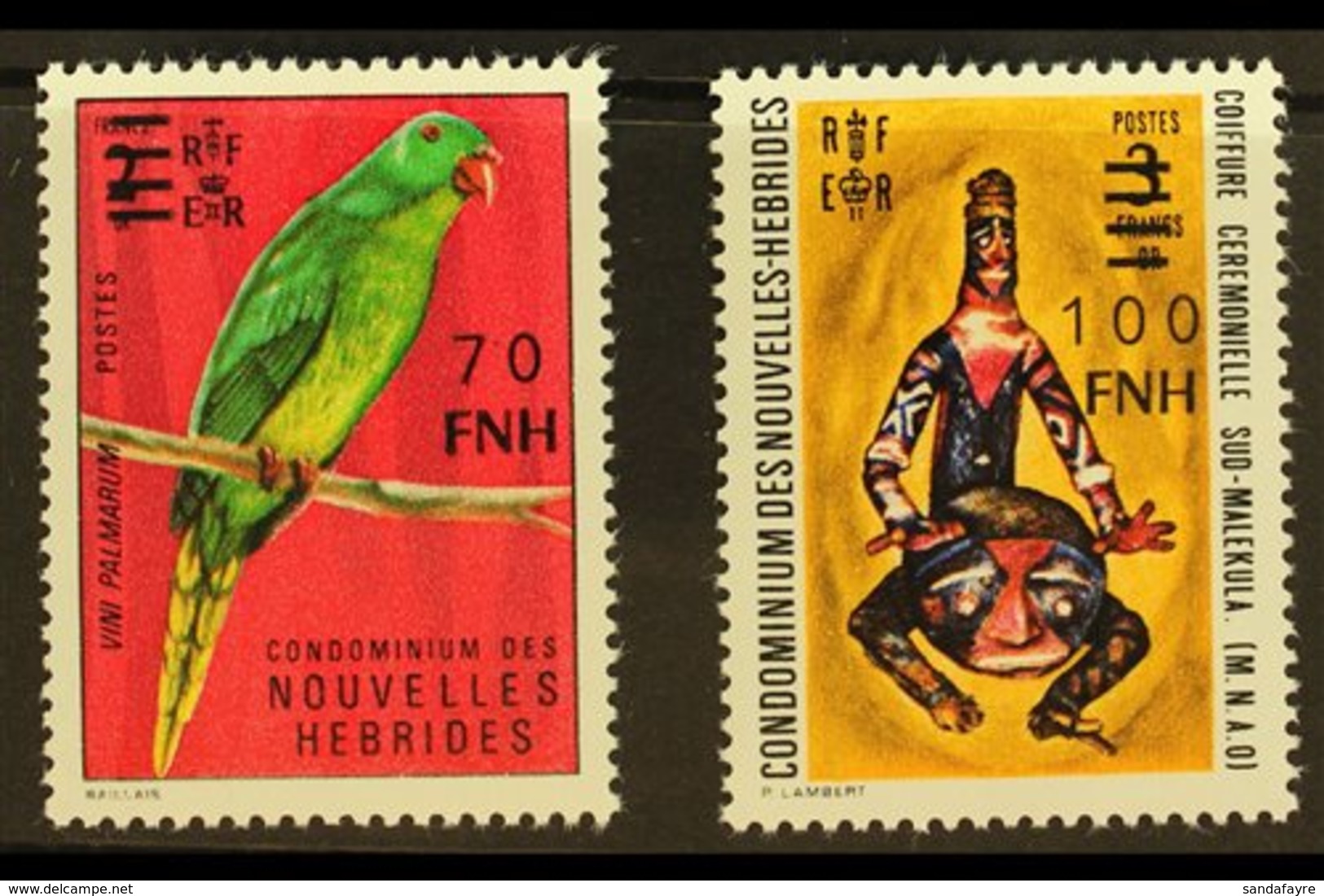 FRENCH: 1977-78 Local Surcharged Unissued 70f And 100f (see SG Footnote After F255), Fine Mint Never Hinged. (2) For Mor - Other & Unclassified