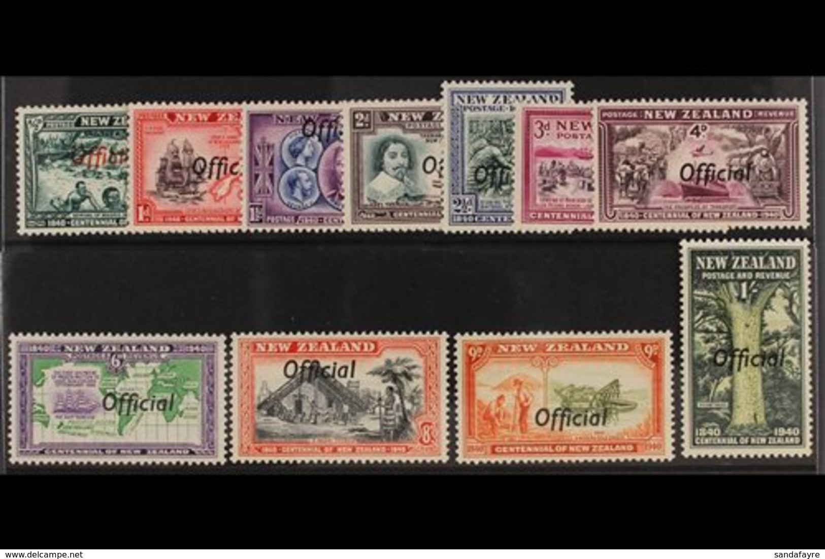 OFFICIAL 1940 Centennial Complete Set, SG O141/51, Very Fine Mint, Most Values Never Hinged. (11 Stamps) For More Images - Otros & Sin Clasificación